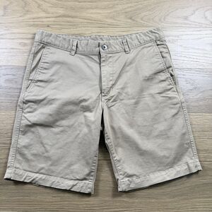 The North Face Shorts Men 34x10 Khaki Beige Chino Stretch Cotton Flat Front